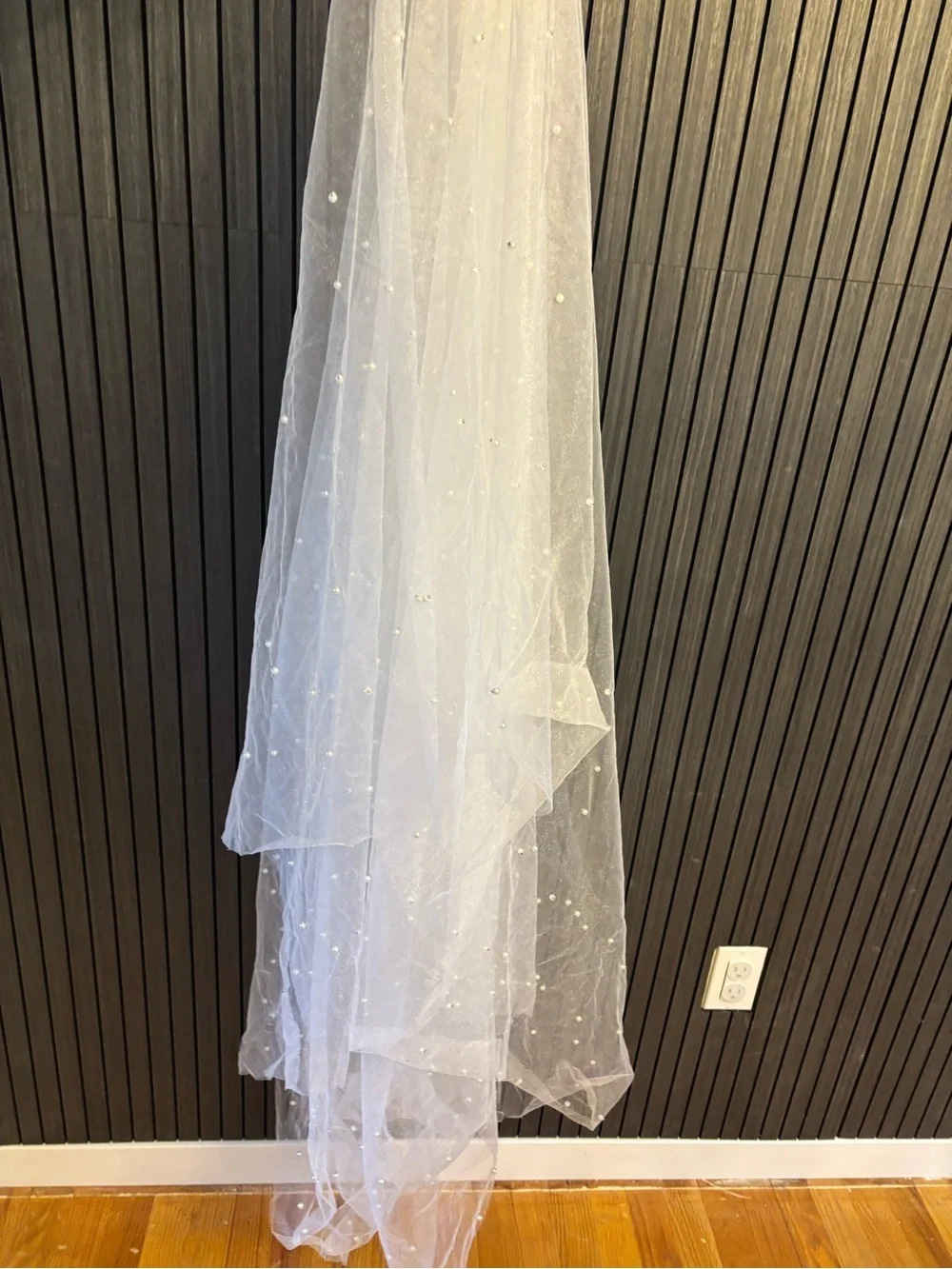 Pearl Wedding Veil in Ivory White
